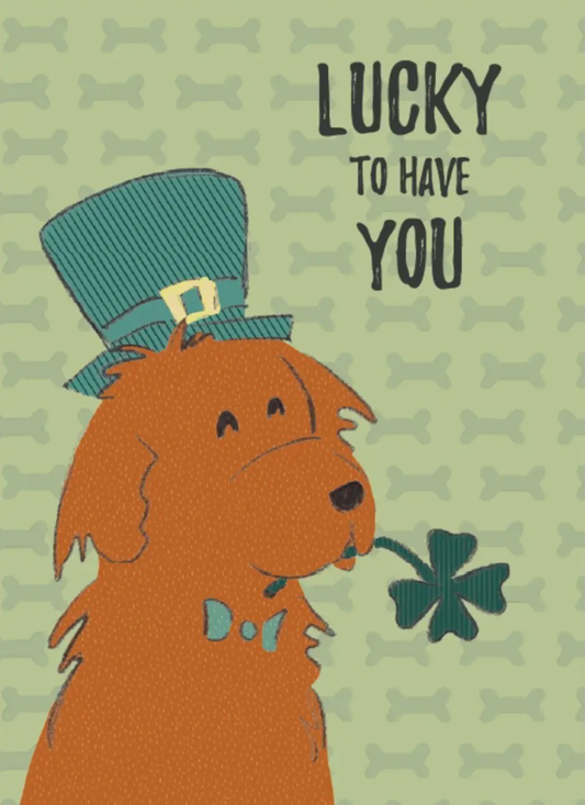 Ätbart Vykort Lucky To Have You | Hundgodis Bacon