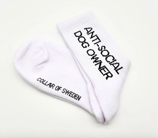 Vita Tubsockor - Anti-Social Dog Owner
