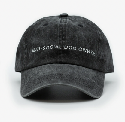 Svart Jeanskeps - Anti-Social Dog Owner