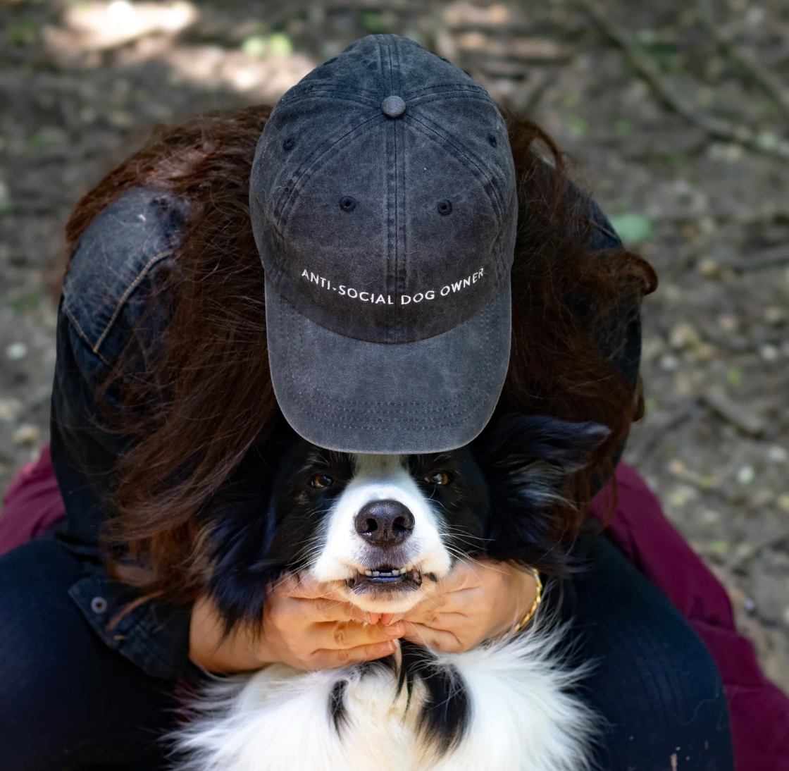 Svart Jeanskeps - Anti-Social Dog Owner
