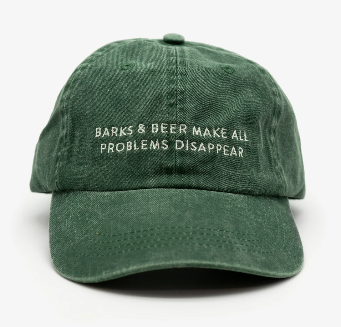Grön Jeanskeps - Barks & Beer Make All Problems Disappear