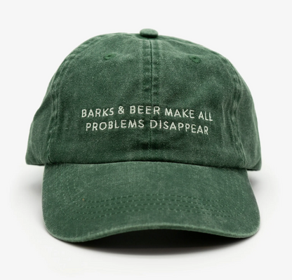 Grön Jeanskeps - Barks & Beer Make All Problems Disappear